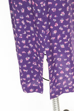Load image into Gallery viewer, 1970s Dress Belle France Floral Purple Rayon S