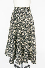 Load image into Gallery viewer, 1950s Full Skirt Cotton Woven Botanical S