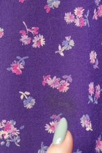 Load image into Gallery viewer, 1970s Dress Belle France Floral Purple Rayon S