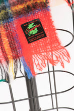 Load image into Gallery viewer, 1960s Scarf Mohair Wool Scottish Plaid Knit Oversized Wrap