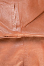 Load image into Gallery viewer, 1970s Leather Jacket Hooded Brown Cropped Belted S / XS