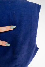 Load image into Gallery viewer, 1970s Cropped Vest Top Blue Corduroy S