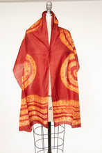 Load image into Gallery viewer, 1970s India Silk Scarf Deadstock Hand Dyed Oversized