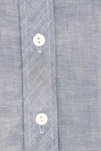 Load image into Gallery viewer, 1970s Chambray Shirt Button Up Embroidered Floral Bird M