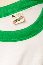 Load image into Gallery viewer, 1970s T-Shirt Green Ringer Tee Screen Stars S/M