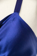 Load image into Gallery viewer, 1930s Gown Blue Satin Bias Cut Dress S