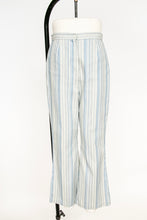 Load image into Gallery viewer, 1970s Pants Striped Cotton High Waist Bells 28" x 28"