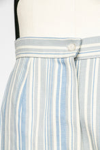 Load image into Gallery viewer, 1970s Pants Striped Cotton High Waist Bells 28" x 28"