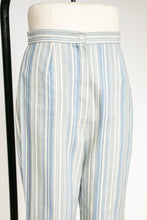 Load image into Gallery viewer, 1970s Pants Striped Cotton High Waist Bells 28" x 28"