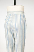 Load image into Gallery viewer, 1970s Pants Striped Cotton High Waist Bells 28" x 28"
