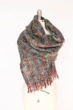 Load image into Gallery viewer, 1970s Irish Wool Oversized Woven Knit Fringe Shawl Wrap Scarf