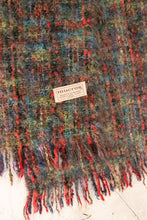 Load image into Gallery viewer, 1970s Irish Wool Oversized Woven Knit Fringe Shawl Wrap Scarf
