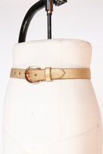Load image into Gallery viewer, 1980s Belt Metallic Gold Glitter Leather Cinch Waist Chain