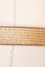 Load image into Gallery viewer, 1980s Belt Metallic Gold Glitter Leather Cinch Waist Chain
