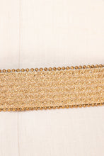 Load image into Gallery viewer, 1980s Belt Metallic Gold Glitter Leather Cinch Waist Chain