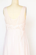 Load image into Gallery viewer, 1960s Nightgown Nylon Chiffon Sheer Full Slip Dress S