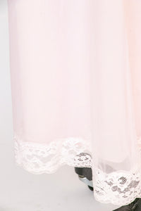 1960s Nightgown Nylon Chiffon Sheer Full Slip Dress S