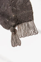 Load image into Gallery viewer, Antique Pouch Purse 1920s Steel Seed Beaded Deco Silver