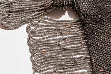 Load image into Gallery viewer, Antique Pouch Purse 1920s Steel Seed Beaded Deco Silver