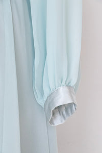 1970s Dress Chiffon Full Skirt Ursula M