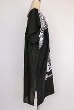 Load image into Gallery viewer, 1970s Maxi Dress Mexican Oaxaca Embroidered Cotton XL