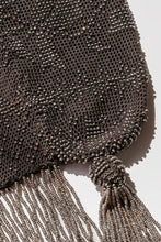 Load image into Gallery viewer, Antique Pouch Purse 1920s Steel Seed Beaded Deco Silver