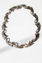 Load image into Gallery viewer, Vintage Beto Taxco Necklace Modernist Sterling Silver Links Mexican Abalone