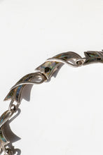 Load image into Gallery viewer, Vintage Beto Taxco Necklace Modernist Sterling Silver Links Mexican Abalone