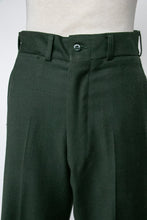 Load image into Gallery viewer, 1950s Pants Military Army Green Wool Serge High Waist Trouser 27" x 28"
