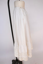 Load image into Gallery viewer, Antique Skirt Edwardian Cotton Lace Maxi Petticoat M