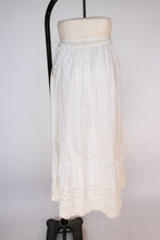 Load image into Gallery viewer, Antique Skirt Edwardian Cotton Lace Maxi Petticoat M