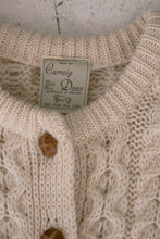 Load image into Gallery viewer, 1970s Irish Wool Cardigan Fisherman Sweater Knit XS