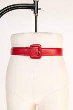 Load image into Gallery viewer, 1980s Belt Red Leather Waist Cinch