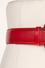Load image into Gallery viewer, 1980s Belt Red Leather Waist Cinch
