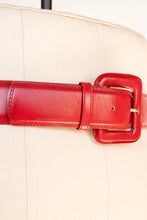Load image into Gallery viewer, 1980s Belt Red Leather Waist Cinch