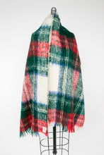 Load image into Gallery viewer, 1960s Scarf Mohair Scottish Plaid Knit Oversized Wrap