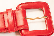 Load image into Gallery viewer, 1980s Belt Red Leather Waist Cinch