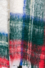 Load image into Gallery viewer, 1960s Scarf Mohair Scottish Plaid Knit Oversized Wrap