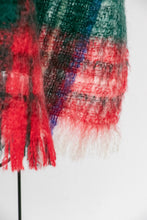 Load image into Gallery viewer, 1960s Scarf Mohair Scottish Plaid Knit Oversized Wrap