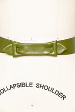 Load image into Gallery viewer, 1950s Belt Green Leather Bow Waist Cinch S / XS