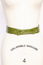 Load image into Gallery viewer, 1950s Belt Green Leather Bow Waist Cinch S / XS