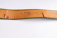 Load image into Gallery viewer, 1950s Belt Green Leather Bow Waist Cinch S / XS