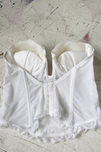Load image into Gallery viewer, 1990s Bustier White Lace Boned Corset Bra Top 36 A