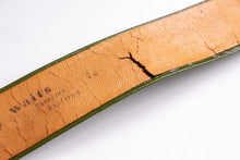 Load image into Gallery viewer, 1950s Belt Green Leather Bow Waist Cinch S / XS