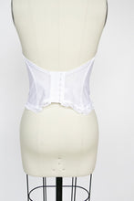 Load image into Gallery viewer, 1990s Bustier White Lace Boned Corset Bra Top 36 A