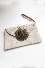 Load image into Gallery viewer, 1990s Envelop Clutch Purse Beaded Embellished Cocktail Wristlet Bag