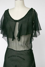 Load image into Gallery viewer, 1920s Dress Sheer Silk Chiffon Handkerchief Hem Deco S