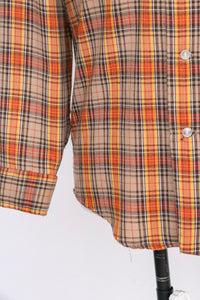 1970s Men's Shirt Plaid Button Up Dee Dee M