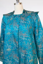 Load image into Gallery viewer, 1940s Chinese Silk Lounge Jacket Metallic Brocade Large