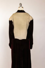 Load image into Gallery viewer, 1930s Dress Silk Velvet Metallic Gold Gown Deco Volup XL